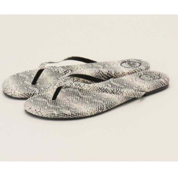 Solei Sea Women's Python Gray Thong Sandals Size 8 - Picture 2 of 9